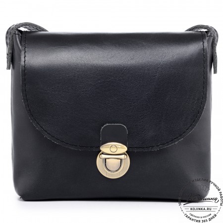  Кожаная сумка "Калифорния Нью" (чёрная)